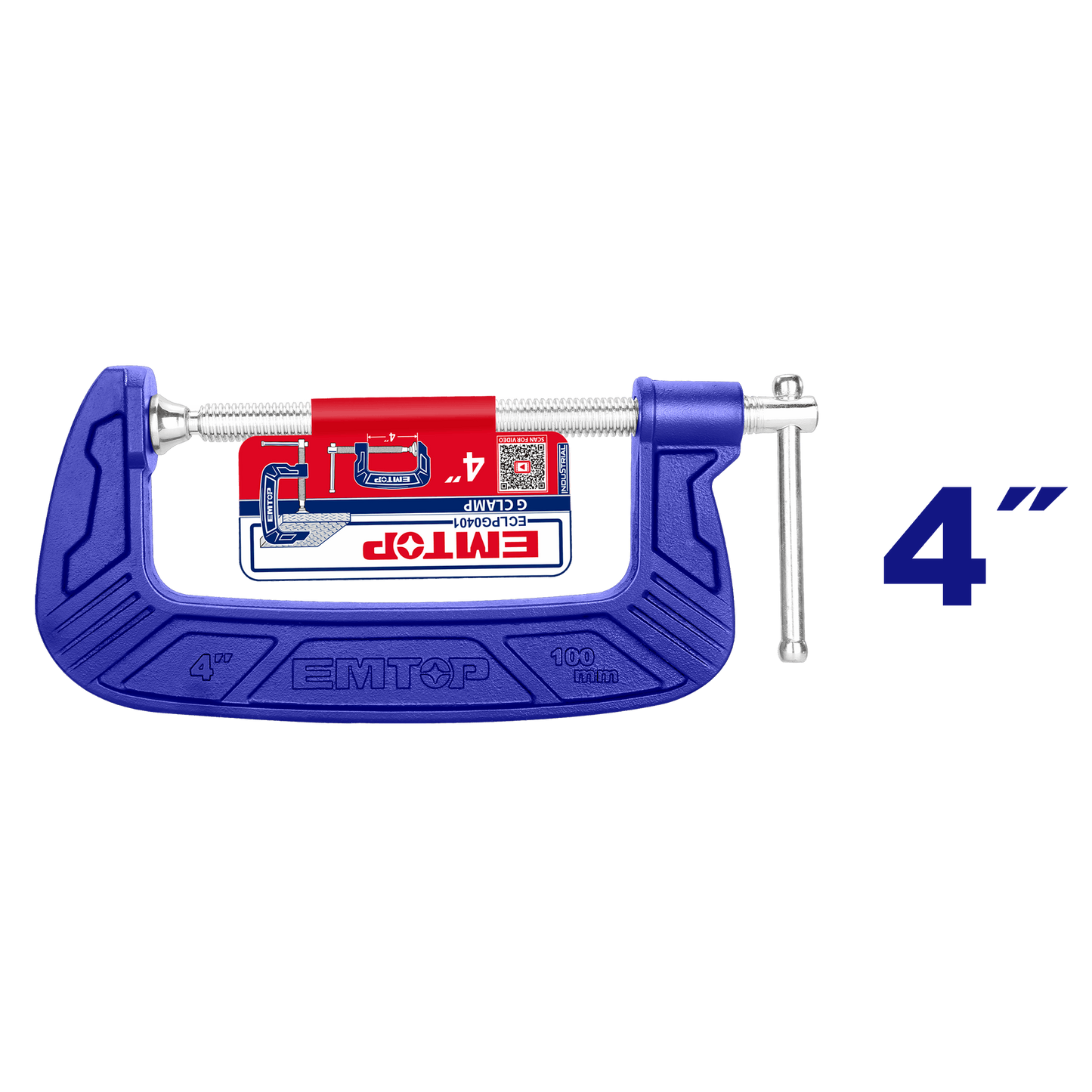 Abrazadera tipo G de 4 pulgadas EMTOP ECLPG0401