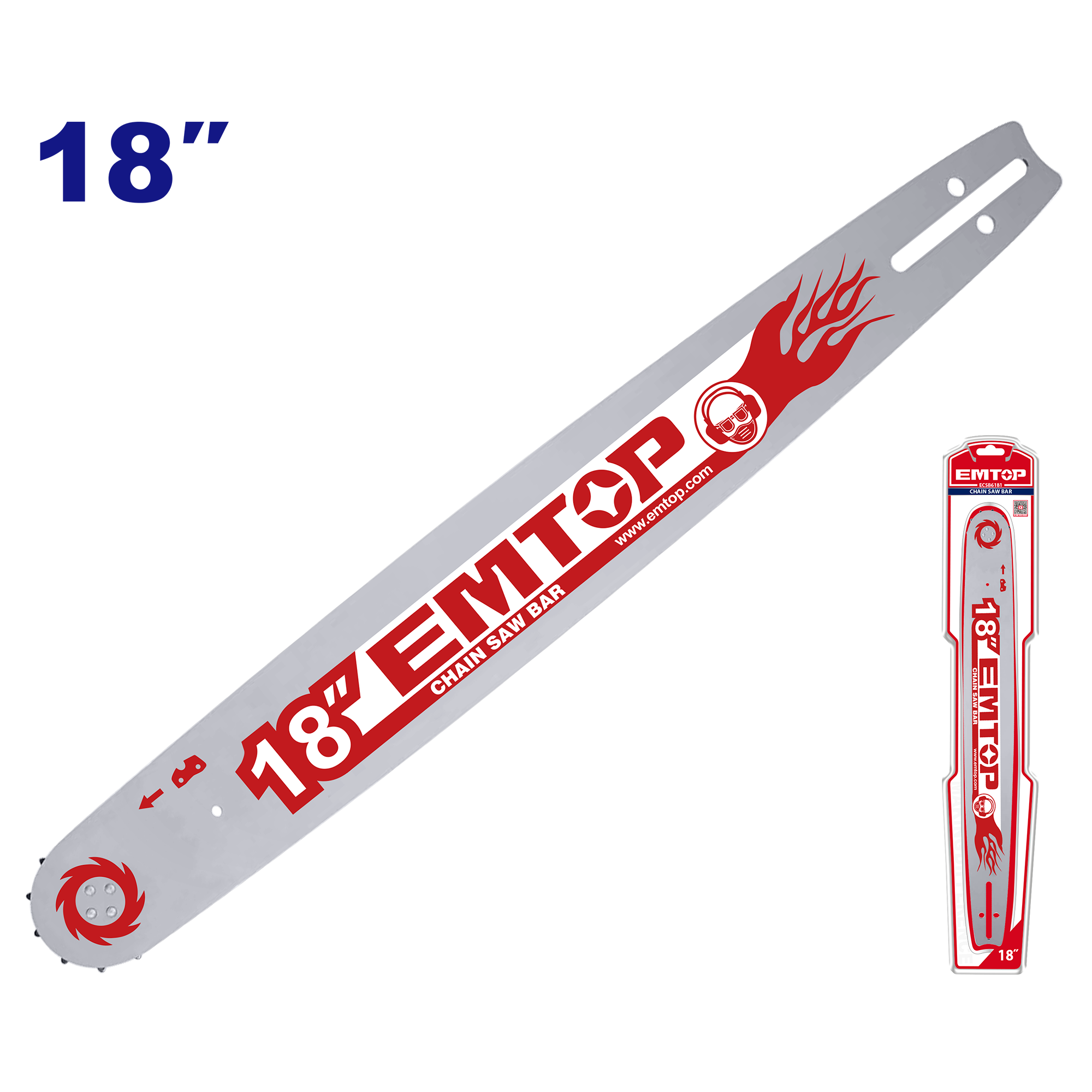 Espada para motosierra de 18” Emtop ECSB6181