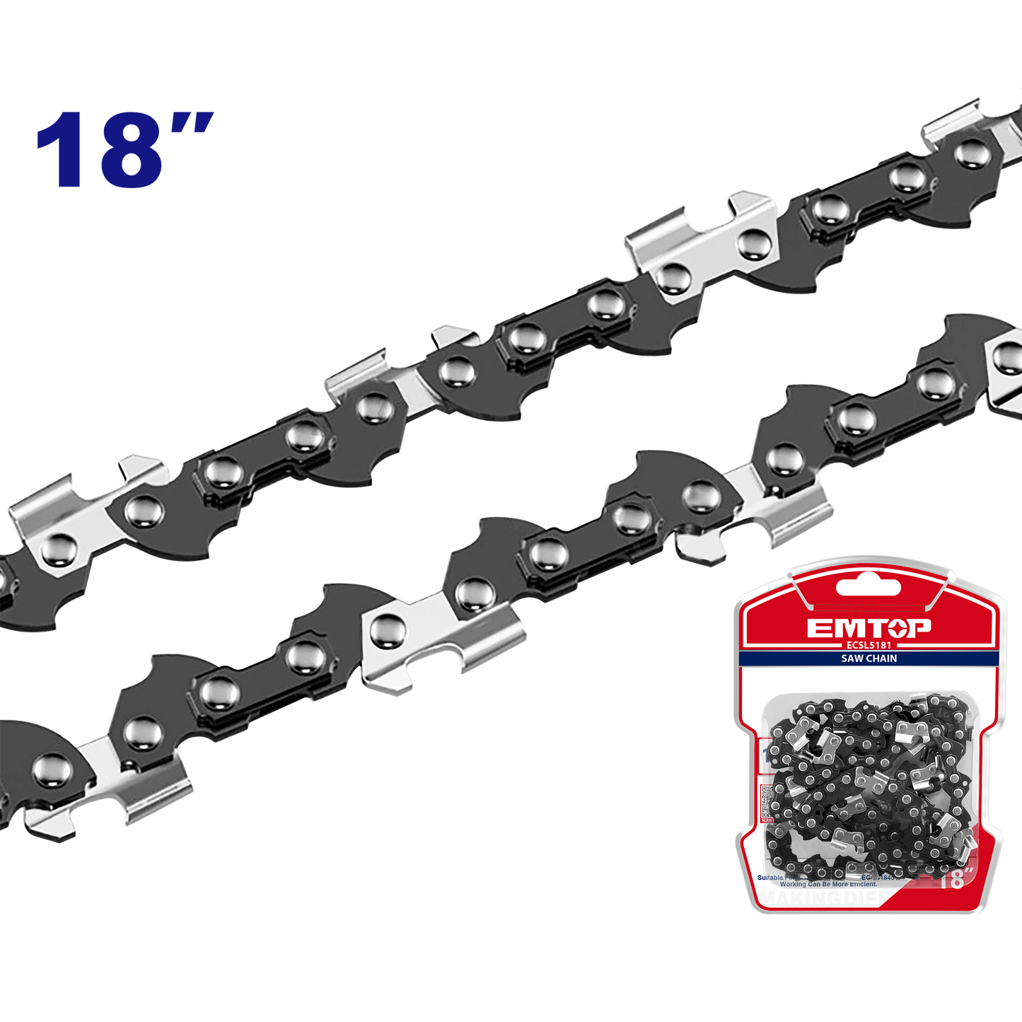 Cadena de 18” para motosierra Emtop ECSL5181