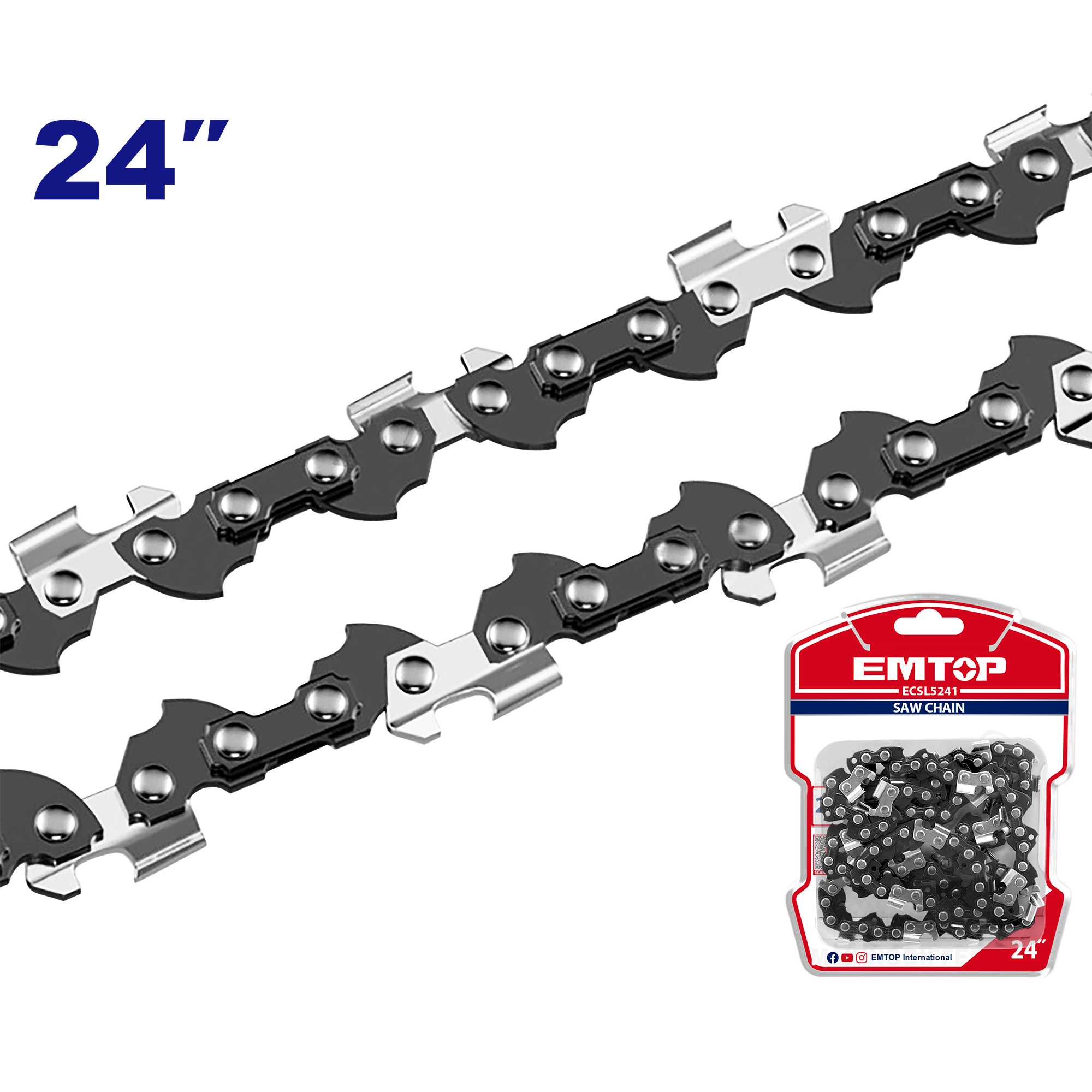 Cadena de 24” para motosierra Emtop ECSL5241