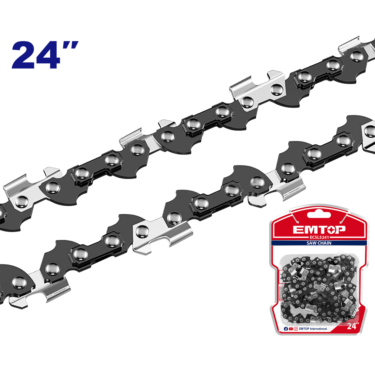 Cadena de 24” para motosierra Emtop ECSL5241