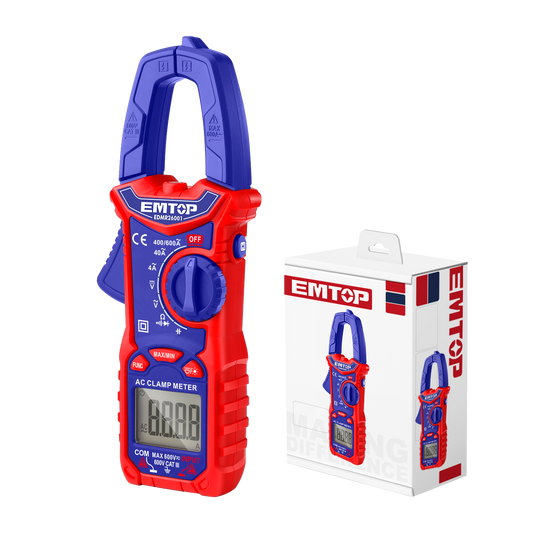 Pinza amperimétrica digital 600V CATIII EMTOP EDMR26001