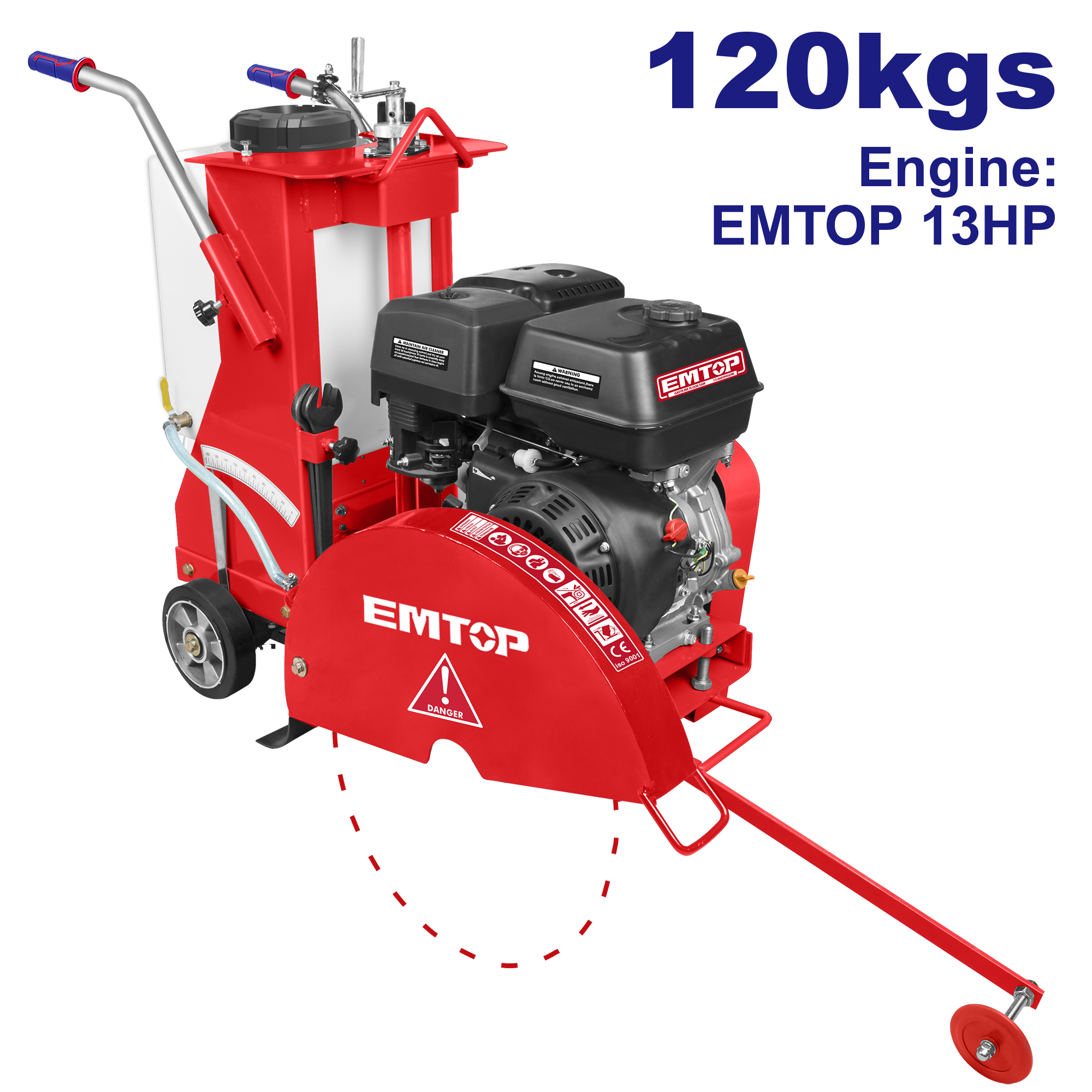 Cortadora de pavimento a gasolina de 13HP