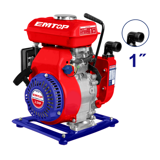 Bomba de agua a gasolina industrial 4 tiempos 2.5HP de 1” de diámetro