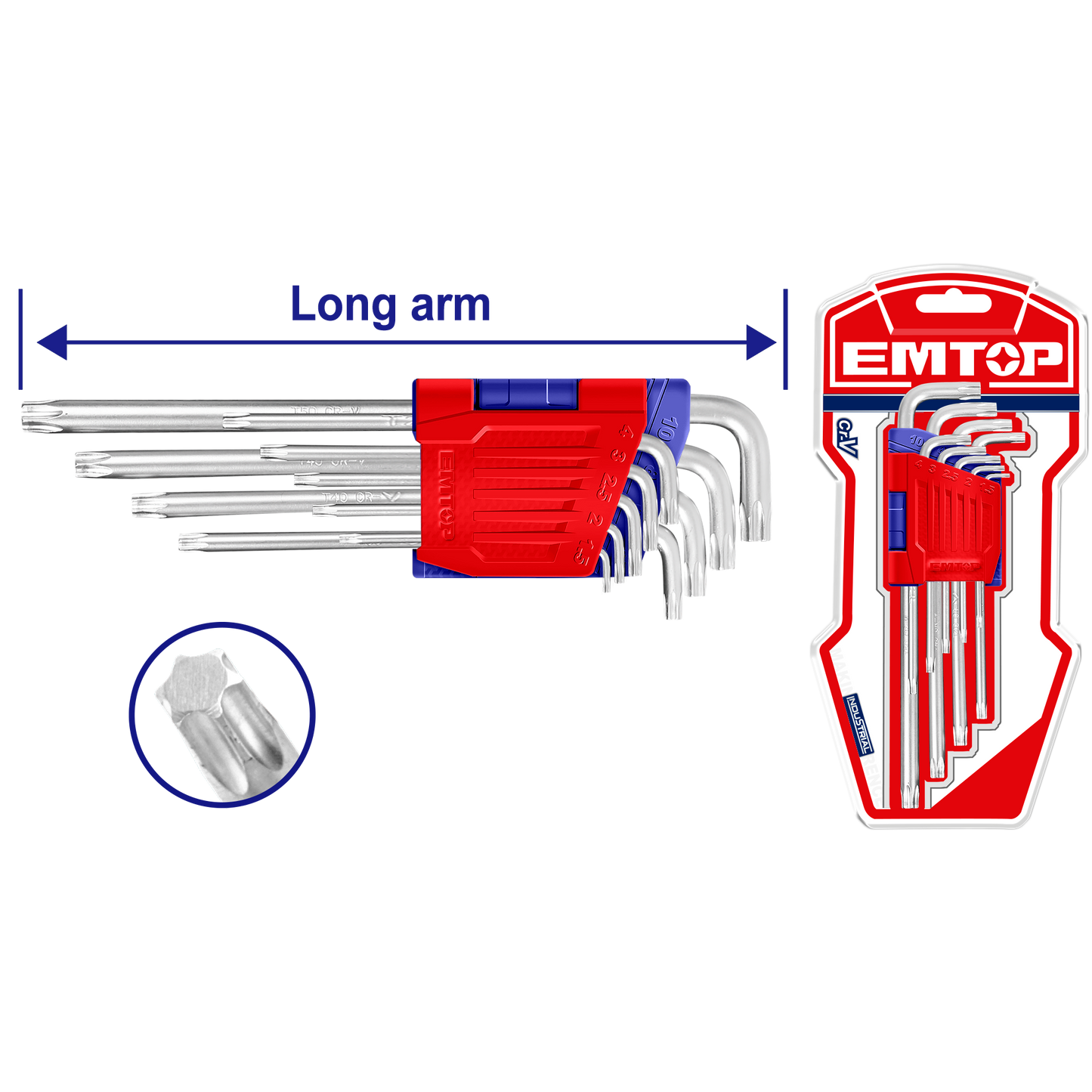 Juego de llaves torx brazo largo
