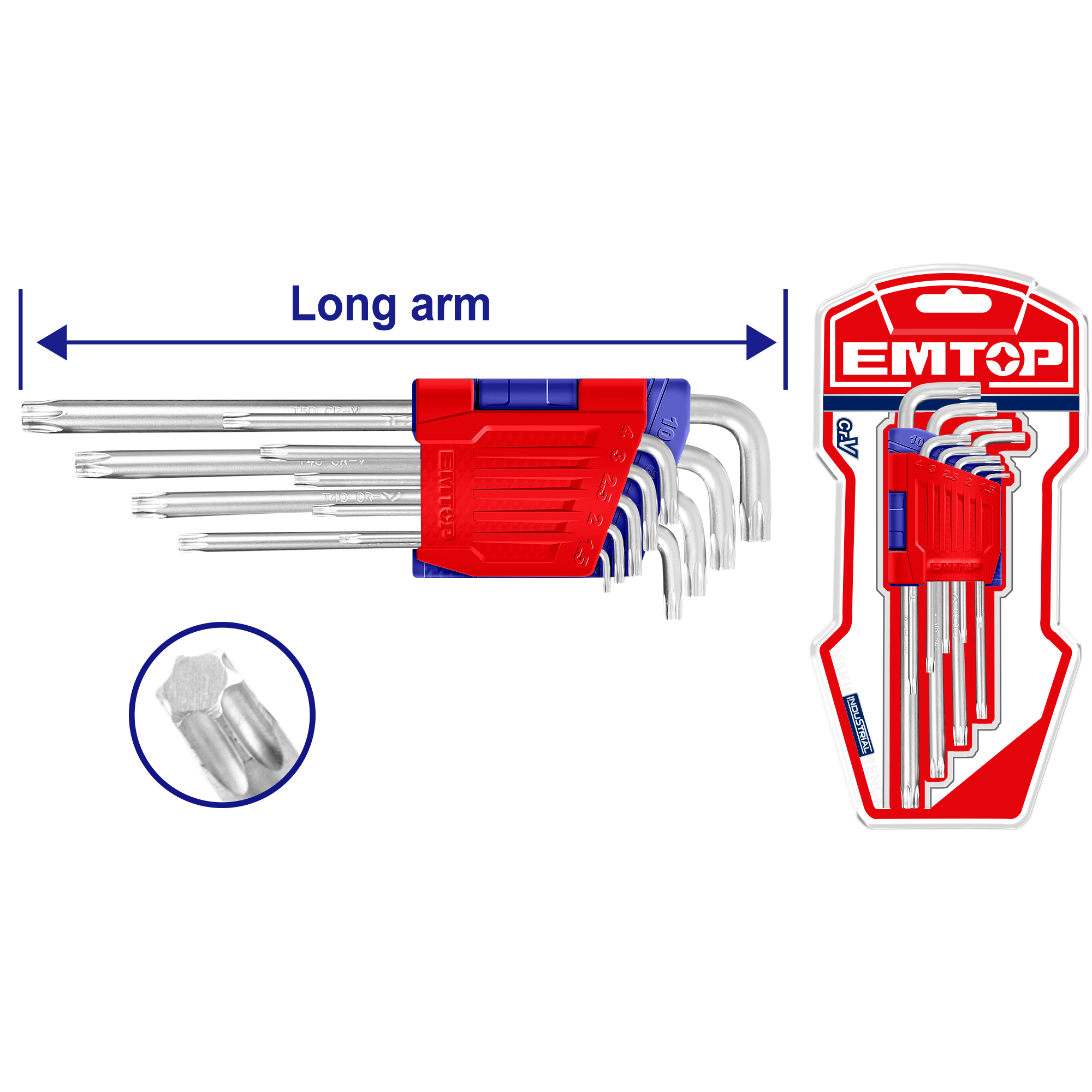 Juego de llaves torx brazo largo