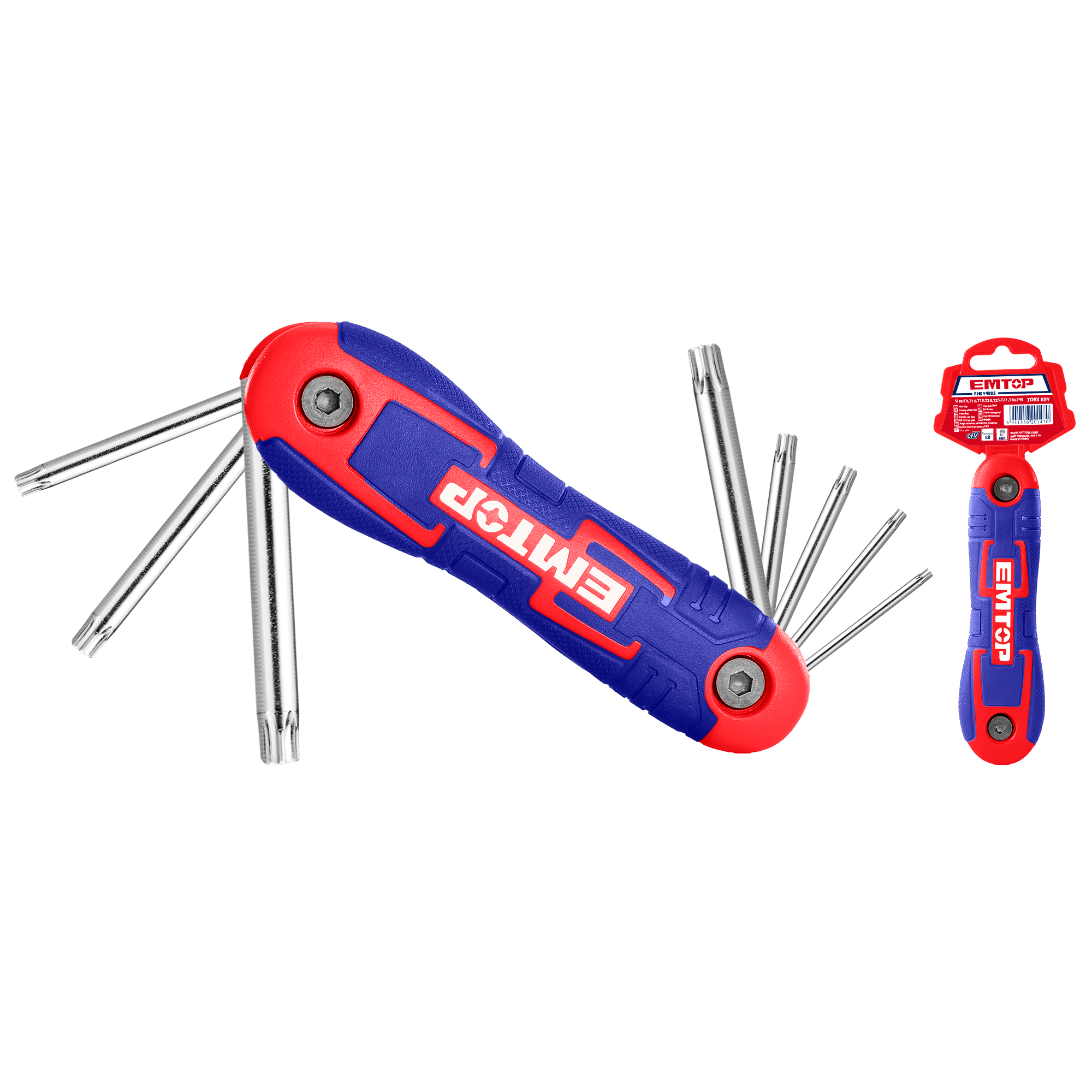 Juego de llaves torx de bolsillo