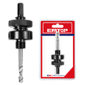 Eje para broca de corona con rosca de 5/8 y vástago 7/16 hex Emtop EHSA05