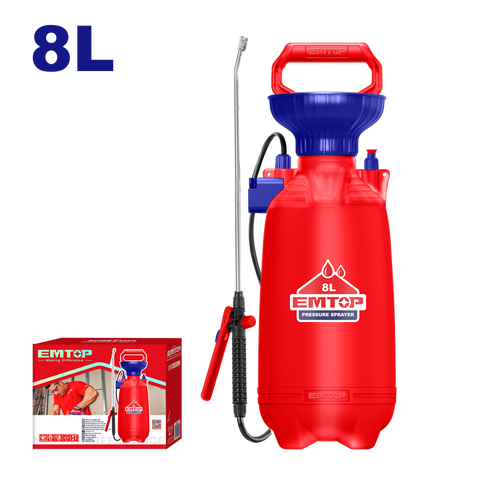 Bomba para fumigar con tanque de 8 litros Emtop EHSPP30802