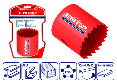 Broca de corona Bi-Metal HSS de 1-1/4” Emtop EHSW10321