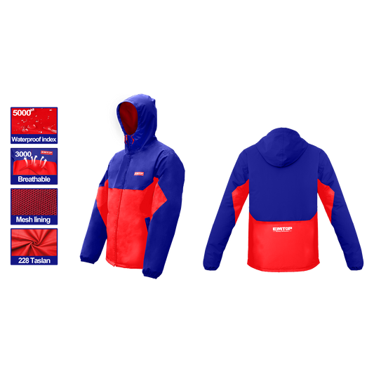 Chaqueta para protección contra vientos y lluvias ligeras, talla XL Emtop EJCT01XL