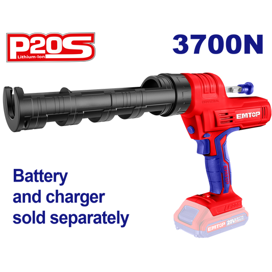 Pistola de calafateo a batería INDUSTRIAL 3700N Emtop ELCG2001