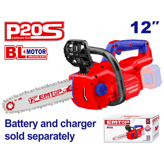 Motosierra inalámbrica de 900W espada de 12”