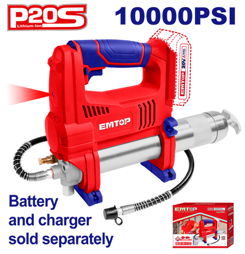 Pistola engrasadora a batería 20V Emtop ELGR2001