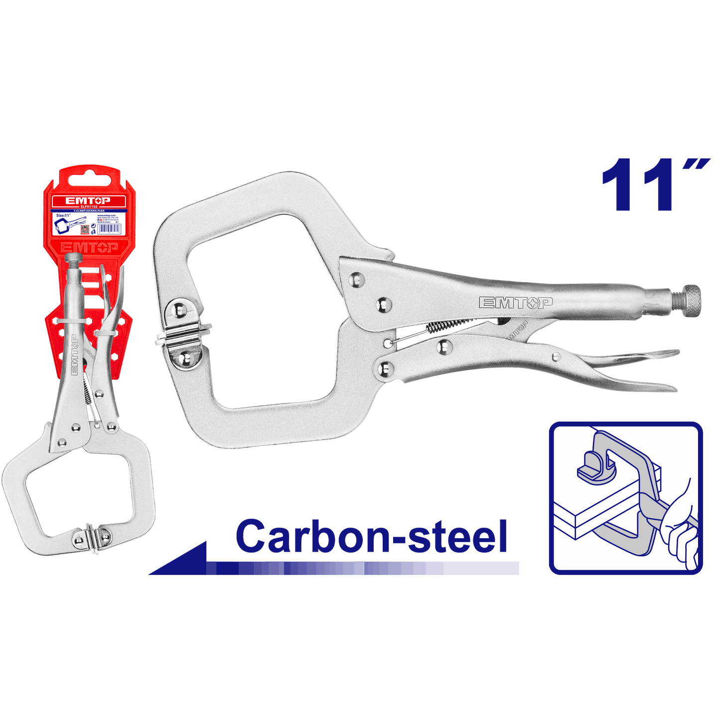 Alicate de presión tipo C de 11”