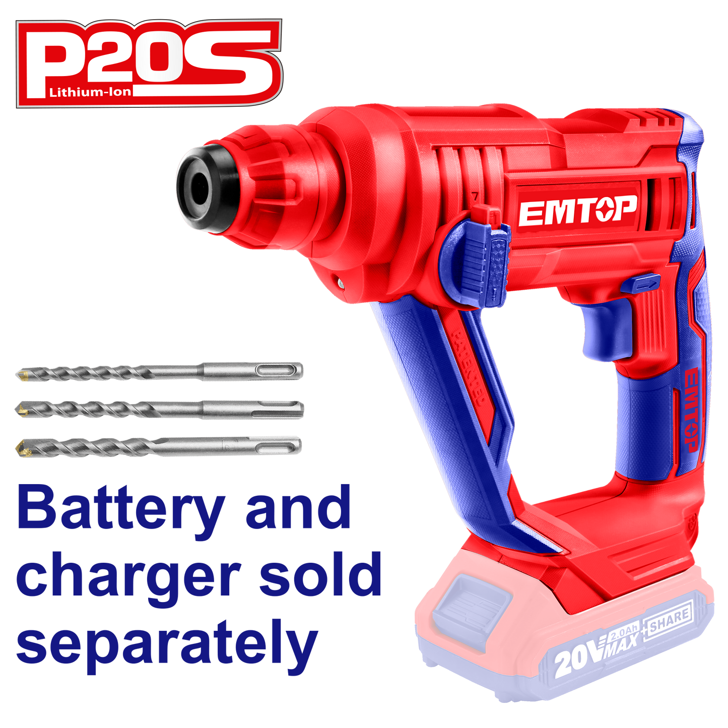 Rotomartillo inalámbrico SDS quick de 900rpm