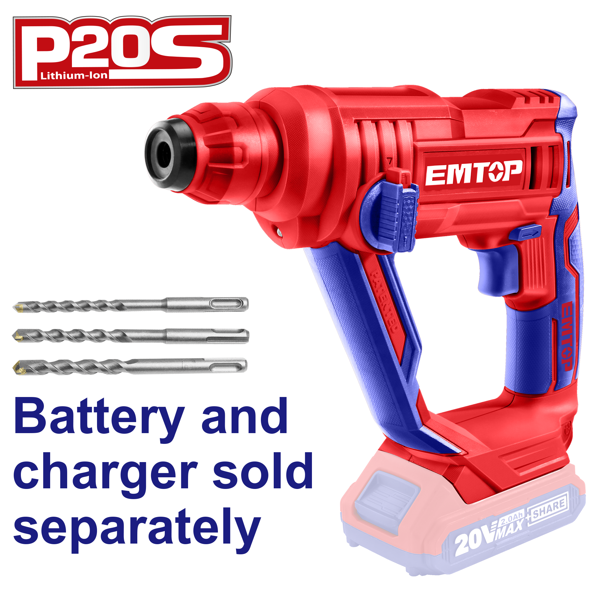 Rotomartillo inalámbrico SDS quick de 900rpm