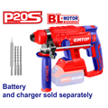 Taladro rotomartillo 20V SDS PLUS de 1350rpm 2.0J