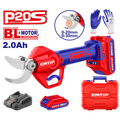 Kit tijera de poda inalámbrica 20V con batería, cargador y maletín