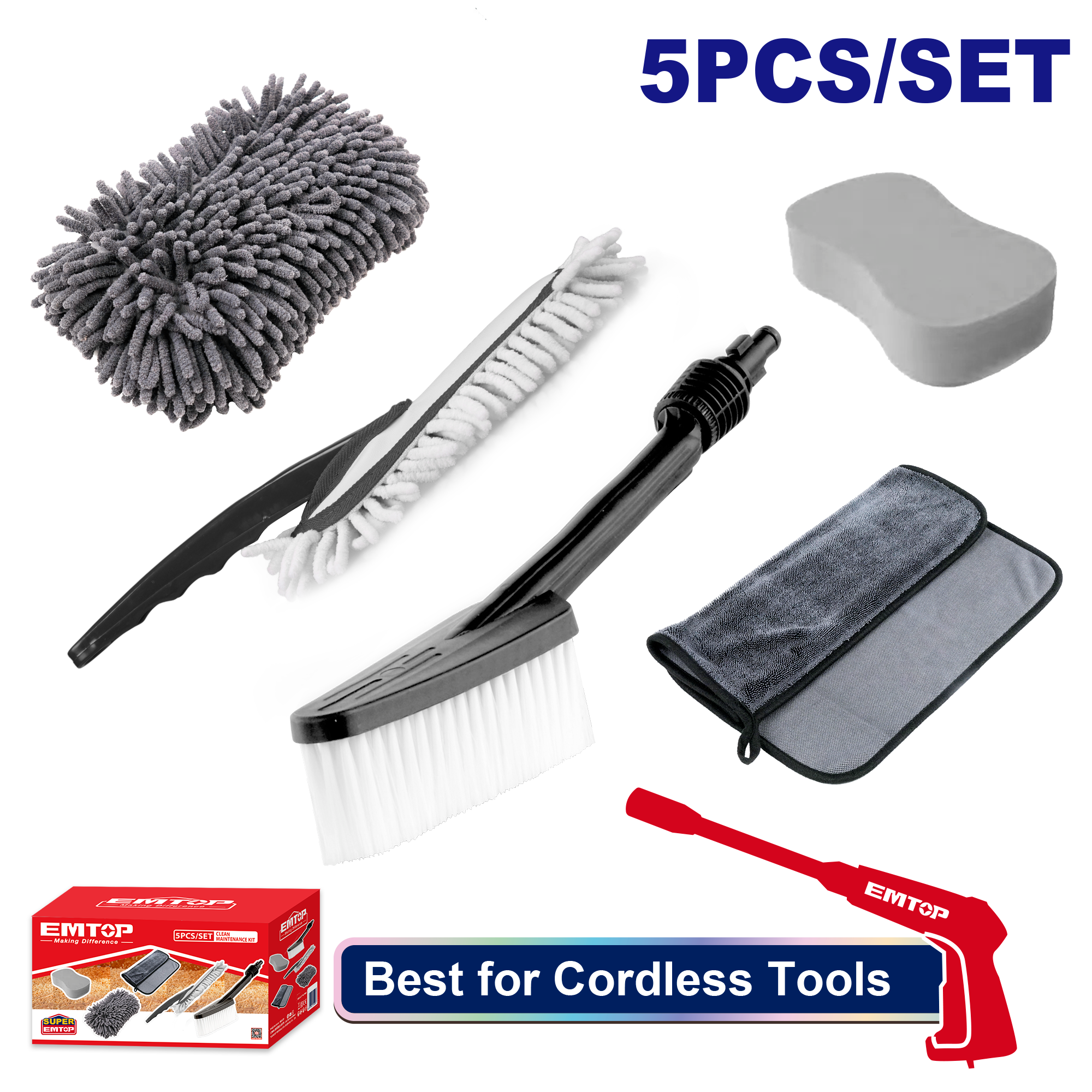 Kit de mantenimiento de limpieza de auto EMTOP EMGF0015