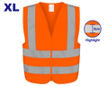 Chaleco reflectante naranja fluorescente Emtop EMRV1801 (Talla XL)