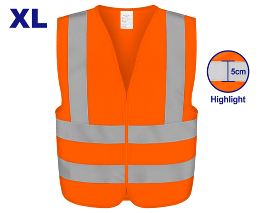 Chaleco reflectante naranja fluorescente Emtop EMRV1801 (Talla XL)