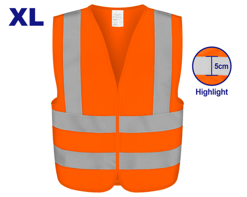 Chaleco reflectante naranja fluorescente Emtop EMRV1801 (Talla XL)