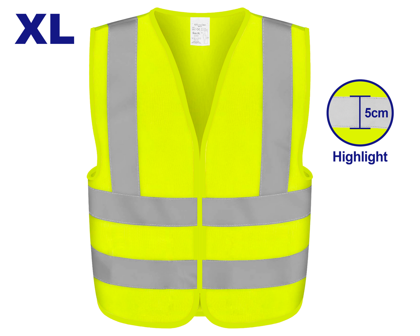 Chaleco reflectante amarillo fluorescente Emtop EMRV1802 (Talla XL)