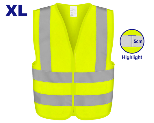 Chaleco reflectante amarillo fluorescente Emtop EMRV1802 (Talla XL)