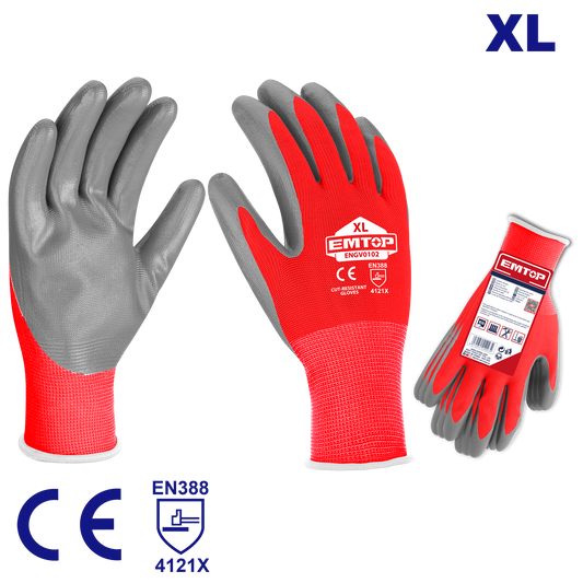 Guantes de nitrilo EMTOP ENGV0102 para uso en ambientes de poco aceite