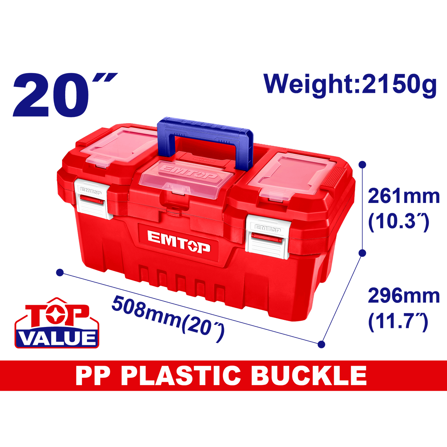 Caja de herramientas de 20 pulgadas