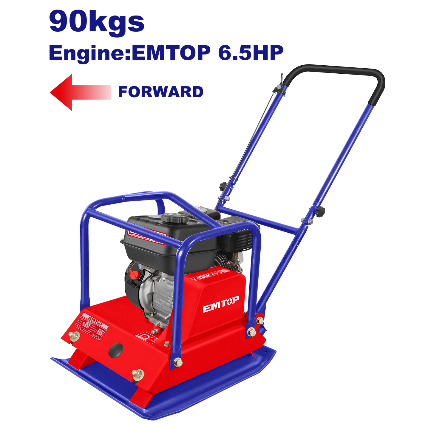 Compactador de placa a gasolina de 6.5HP
