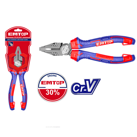 Alicate universal de 8”, diseño de alto apalancamiento – EMTOP EPLRC0821