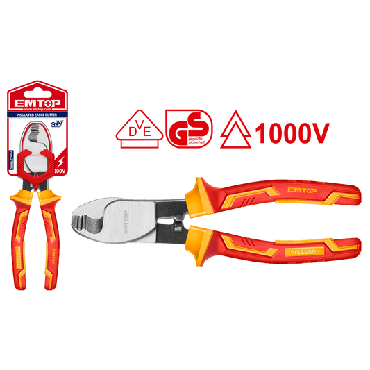 Alicate cortacables de 6” mango aislado con protección hasta 1000V