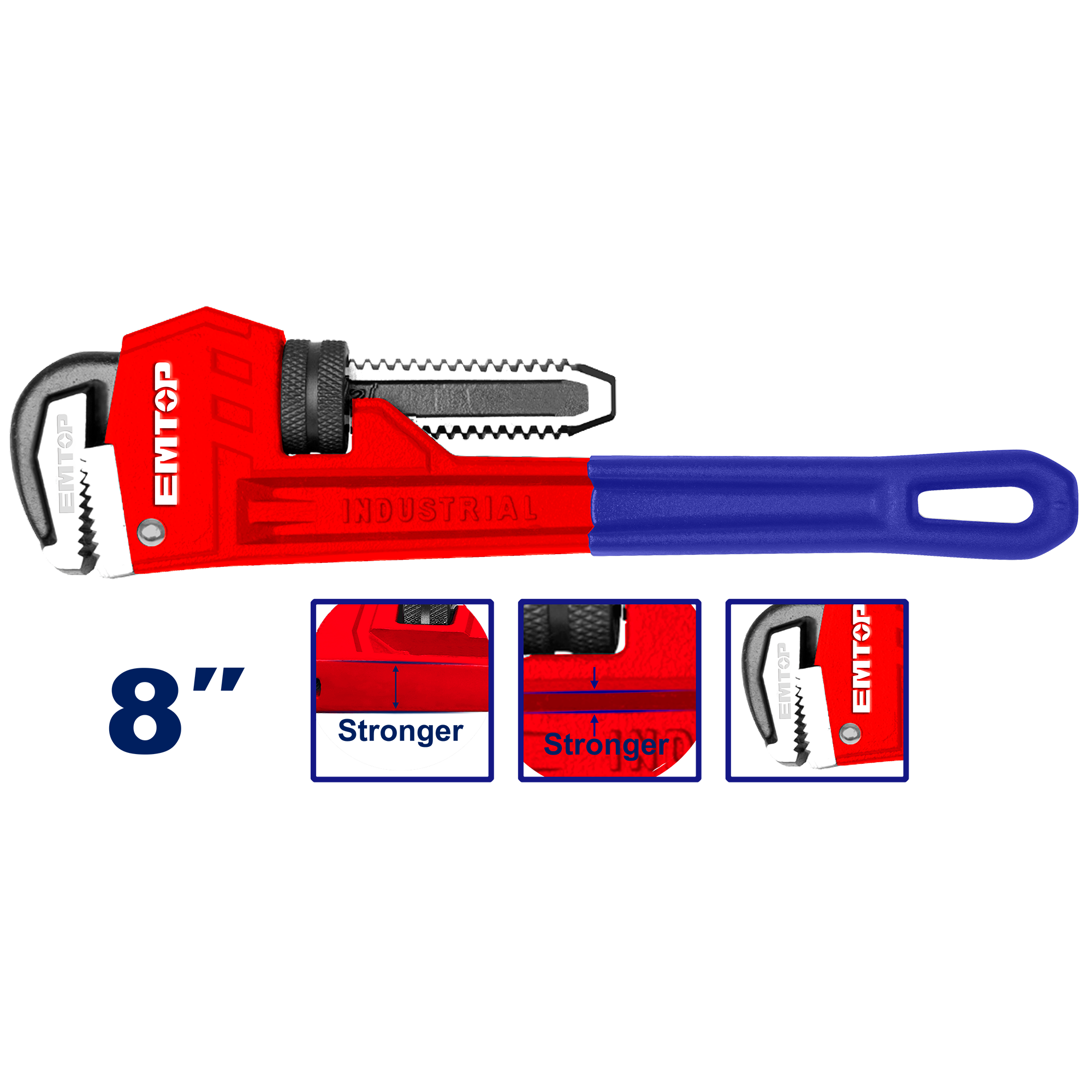 Llave de tubo de 8 pulgadas