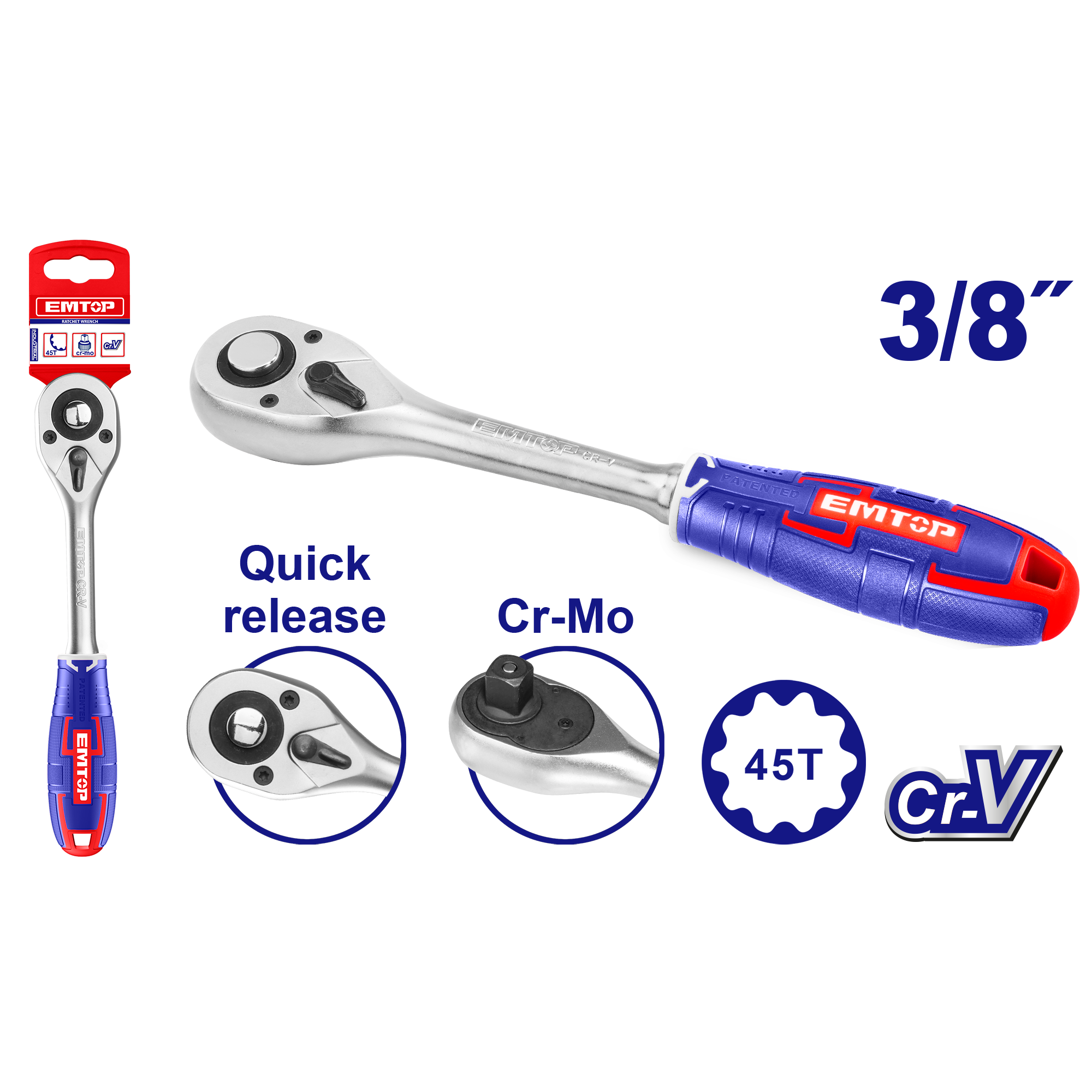 Llave de trinquete de 3/8”