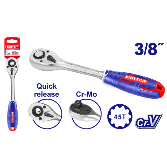 Llave de trinquete de 3/8”