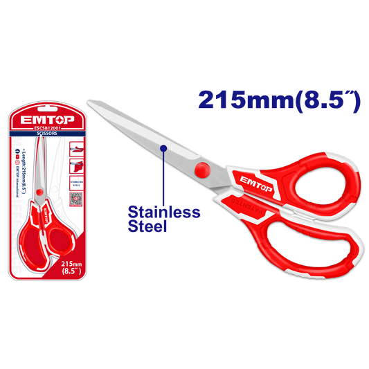 Tijera de acero inoxidable de 8.5” EMTOP ESCS812001