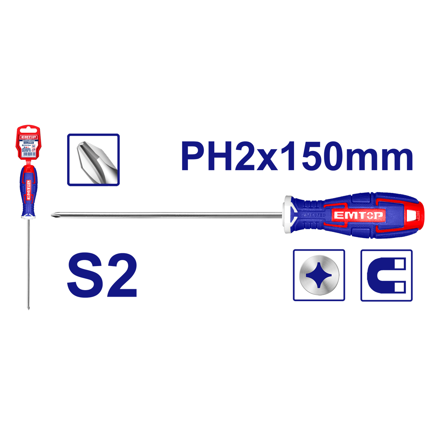 Destornillador en estrella PH2x150mm