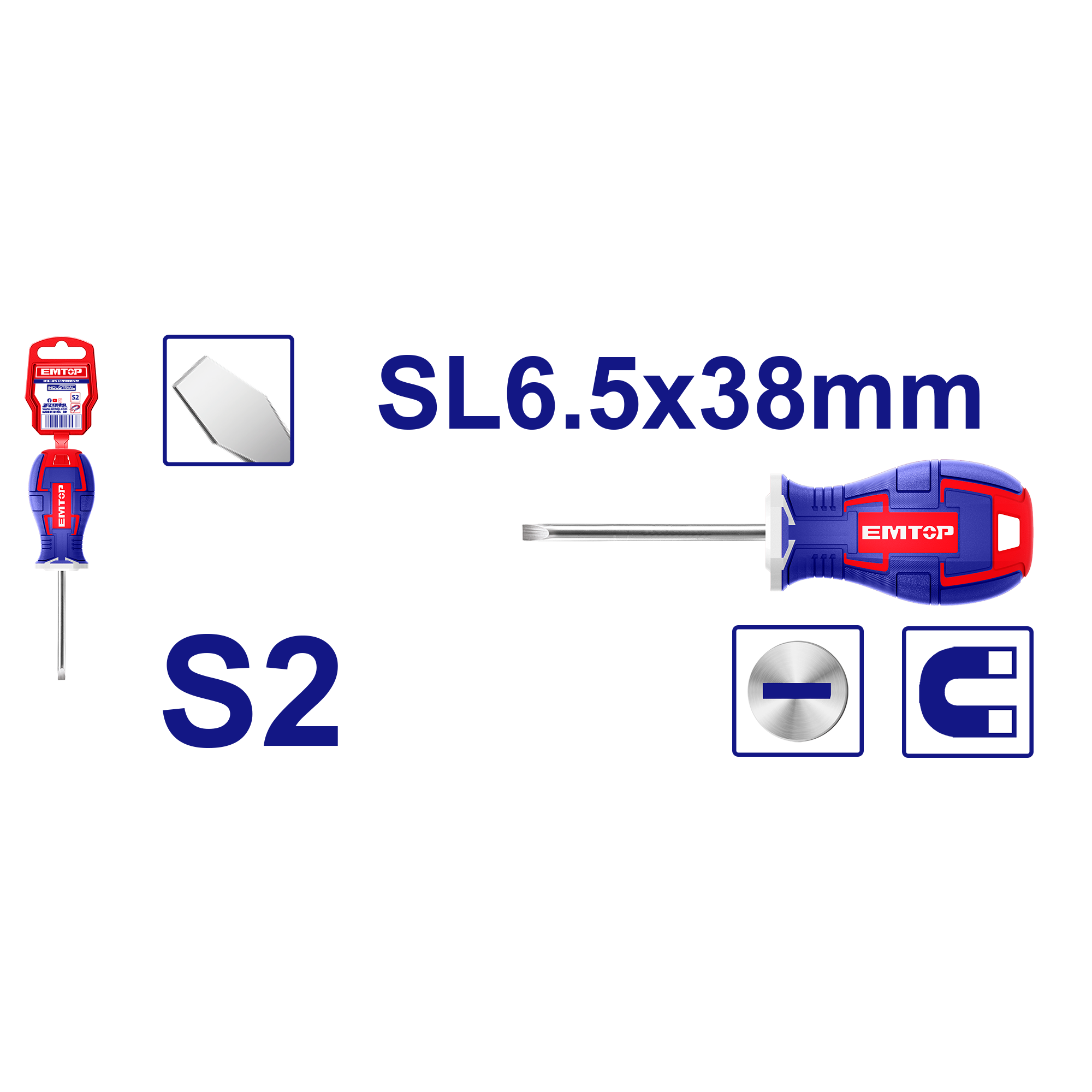 Destornillador plano SL6.5x38mm