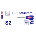 Destornillador plano SL6.5x38mm