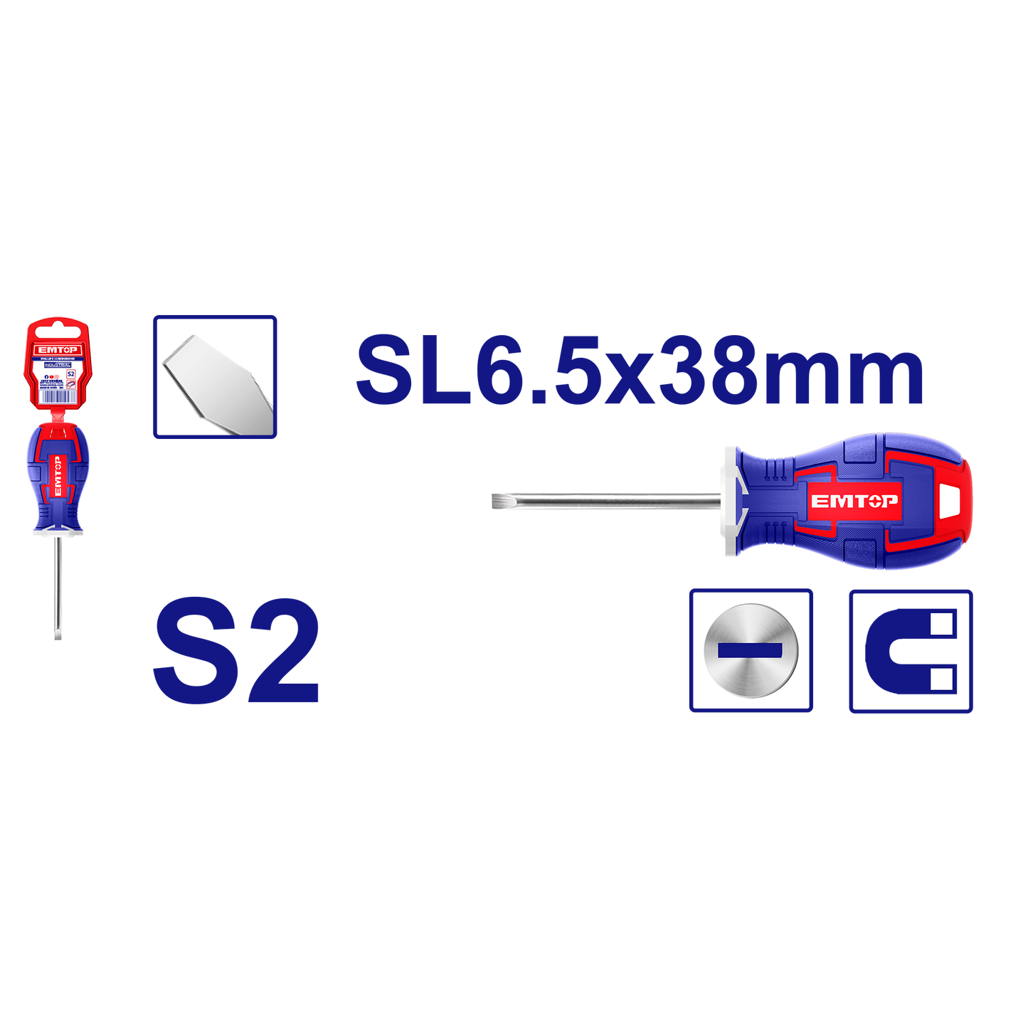 Destornillador plano SL6.5x38mm