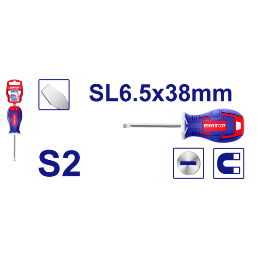 Destornillador plano SL6.5x38mm