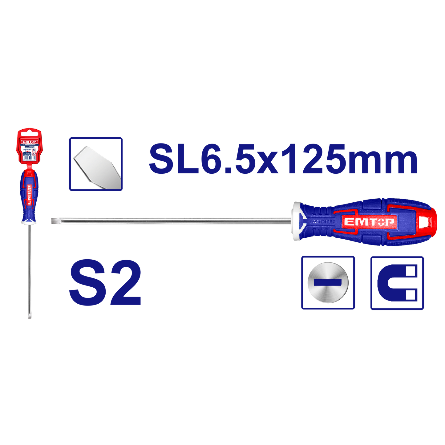 Destornillador plano SL6.5x125mm