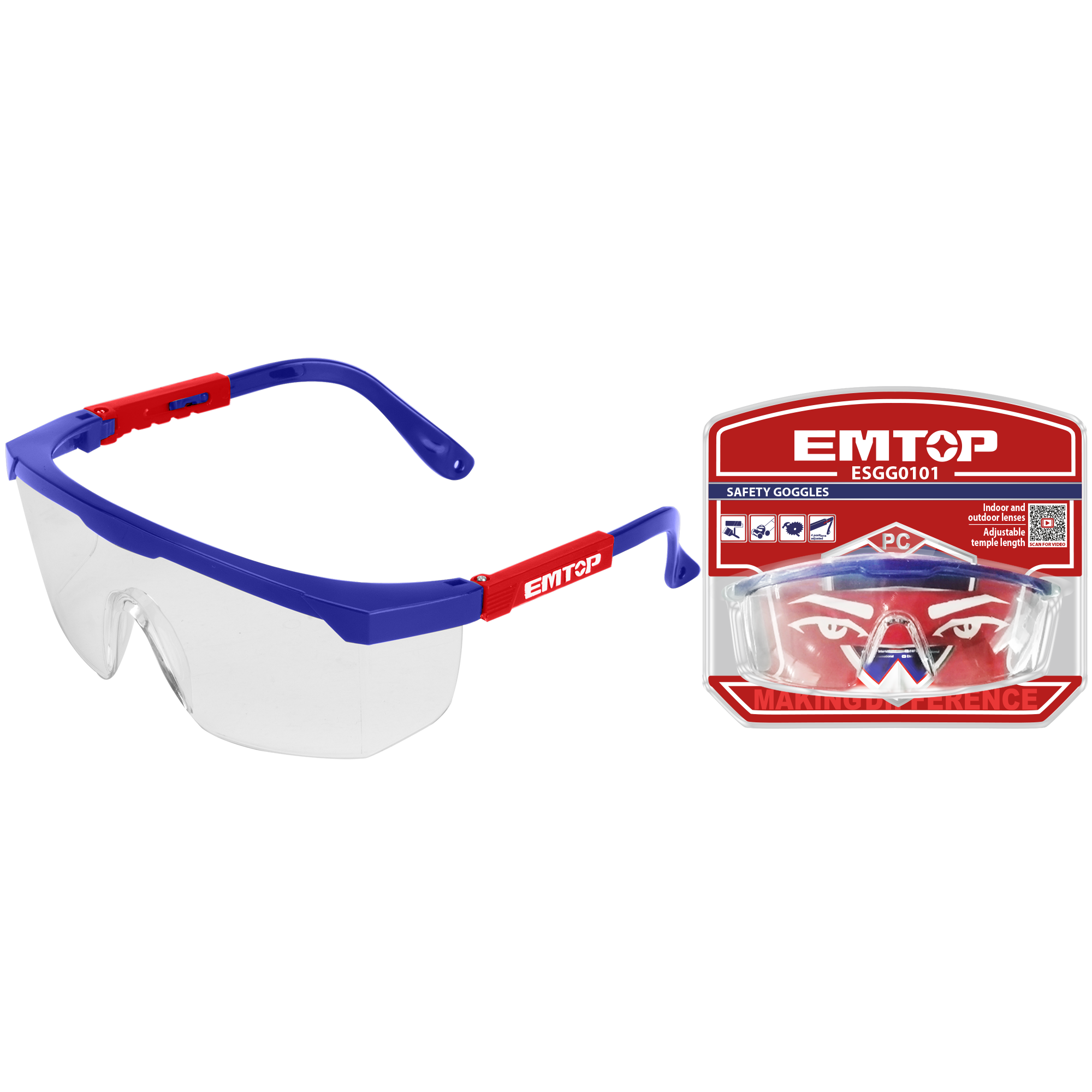 Gafas de seguridad ajustables