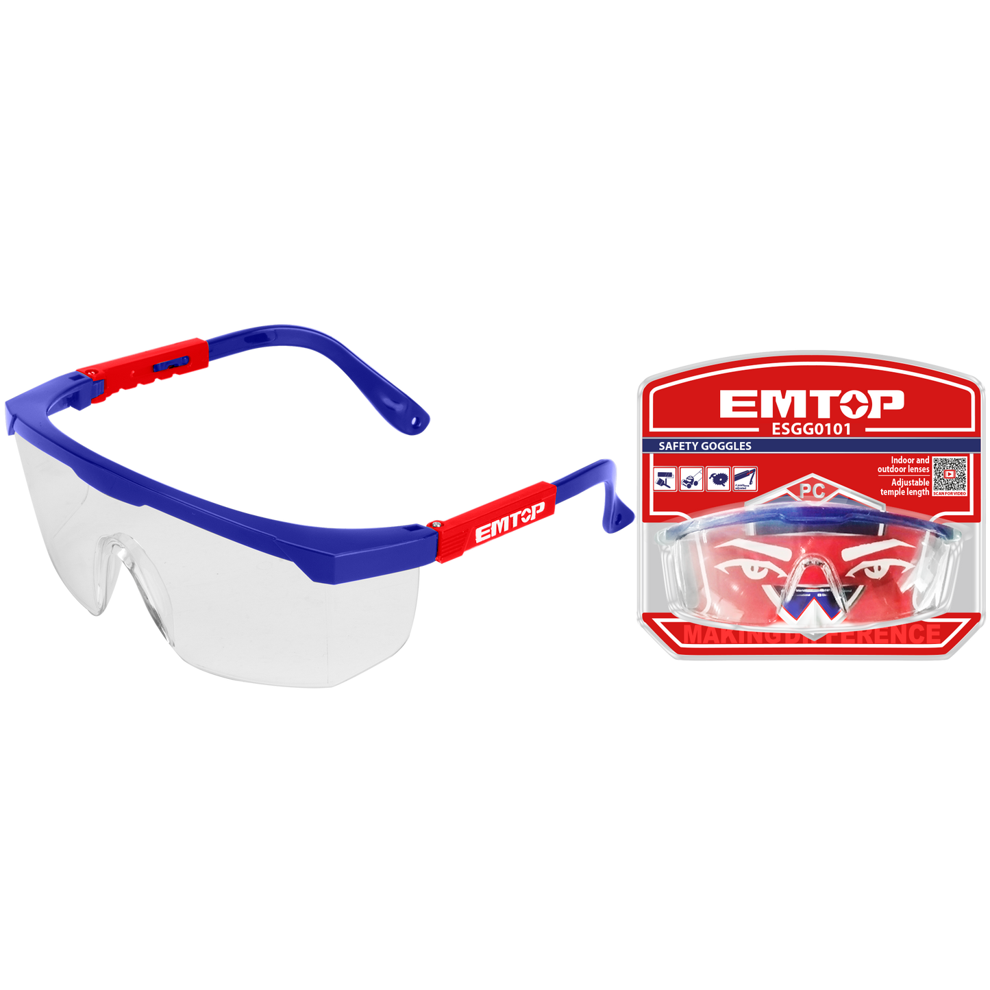 Gafas de seguridad ajustables