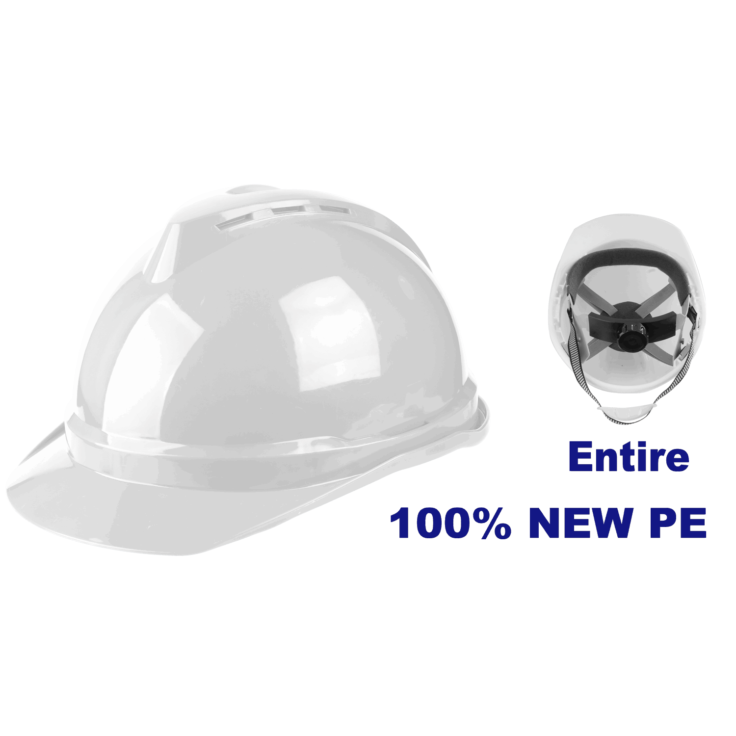 Casco de seguridad en color blanco, con barbiquejo y tafilete – EMTOP ESHT0221