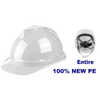 Casco de seguridad en color blanco, con barbiquejo y tafilete – EMTOP ESHT0221