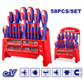 Juego de 58 piezas destornilladores mixtos y base organizadora