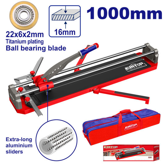 Cortador de azulejos y baldosas EMTOP ETCR1006 hasta 1000mm base de acero